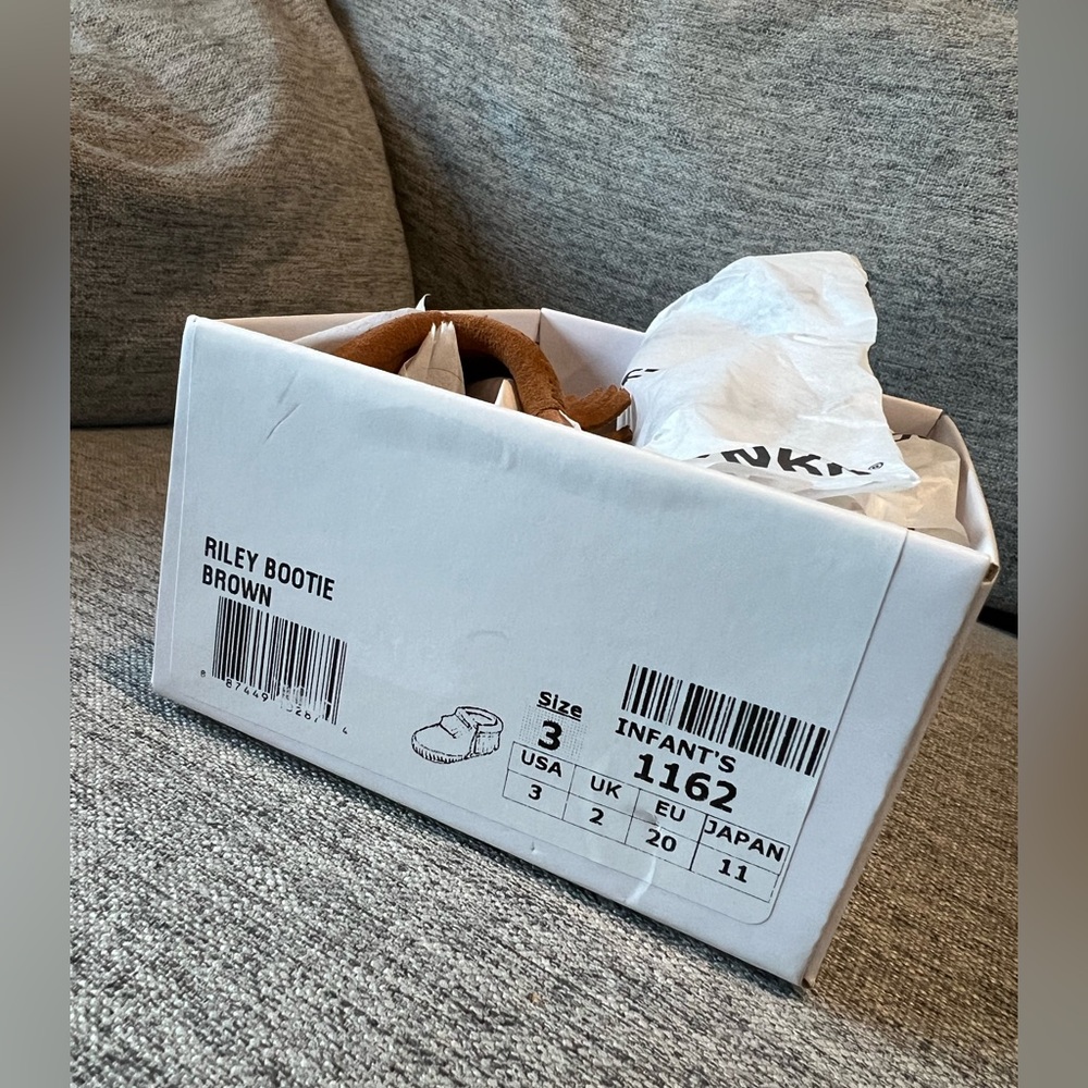 Brown Leather Infant Booties